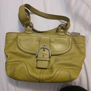 Coach Chartreuse Shoulder Bag